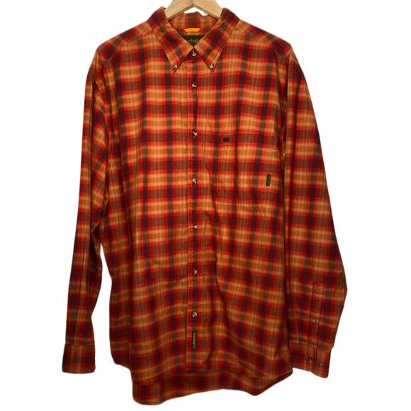Grunge 90's Skater Vintage Men’s Timberland Plaid Cotton Shirt Size XL - Picture 1 of 6